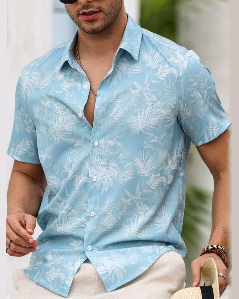 Men's Vacation Print Short Sleeve Shirt