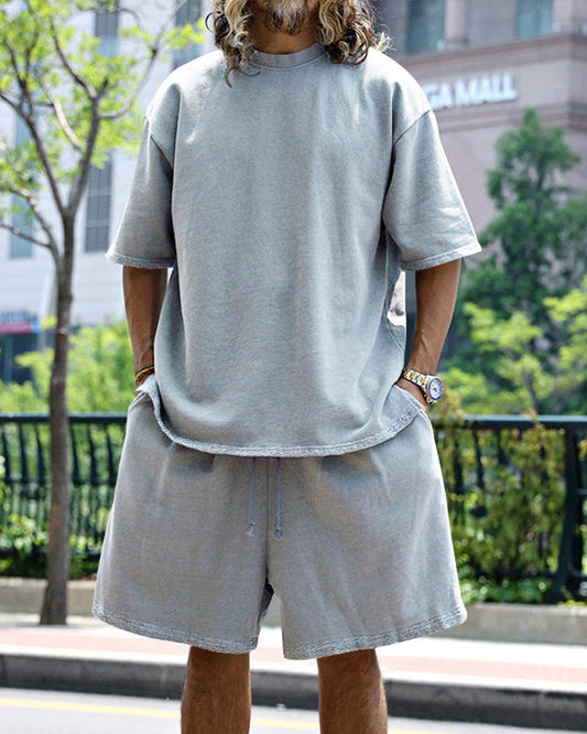 Casual Solid-Color Sleeveless Sports Sets