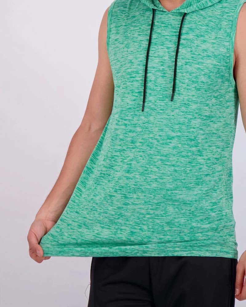 Sleeveless Hooded Sports Tank Top