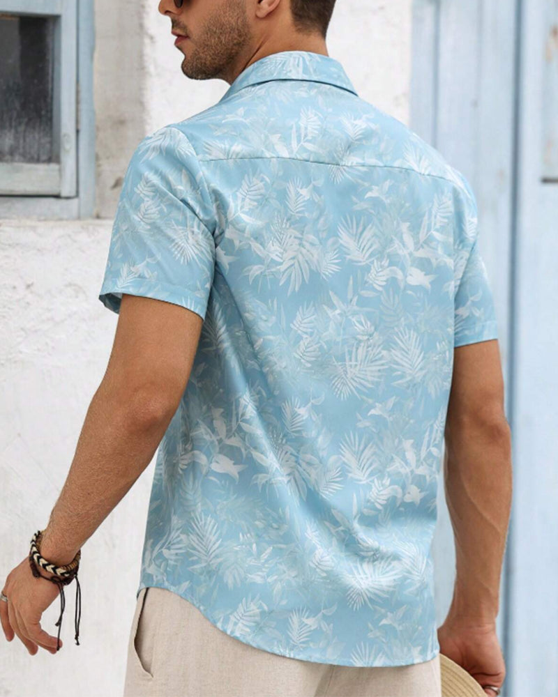 Men's Vacation Print Short Sleeve Shirt