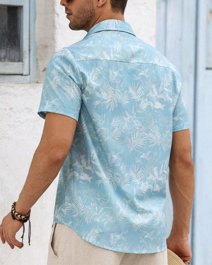 Men's Vacation Print Short Sleeve Shirt