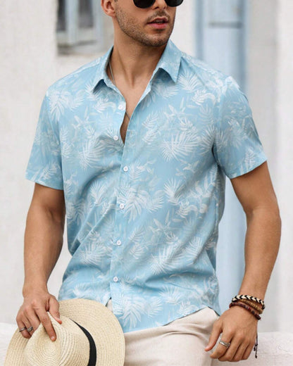 Men's Vacation Print Short Sleeve Shirt