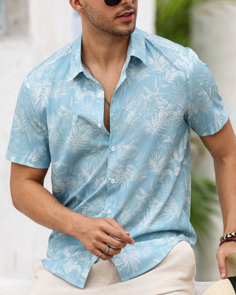 Men's Vacation Print Short Sleeve Shirt
