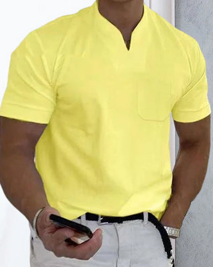Plain V-neck T-shirt