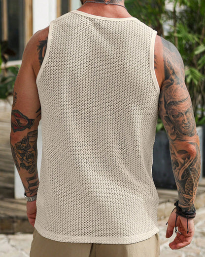 Mesh Hollow Out Tank Top