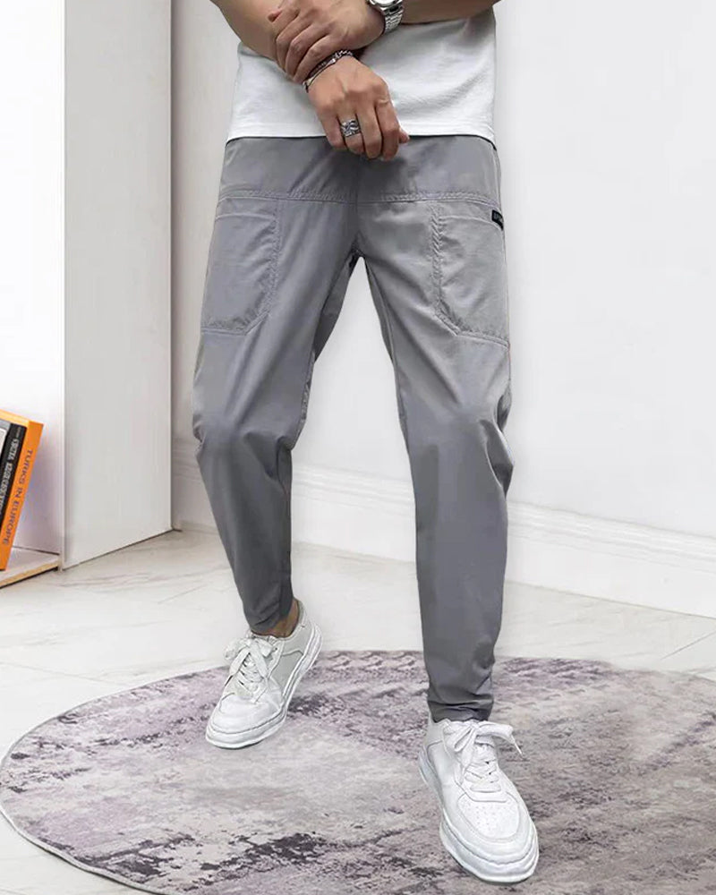 Men's High Stretch Multi-pocket Skinny Cargo Pants