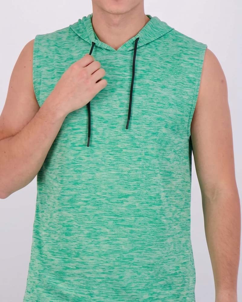 Sleeveless Hooded Sports Tank Top