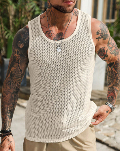 Mesh Hollow Out Tank Top
