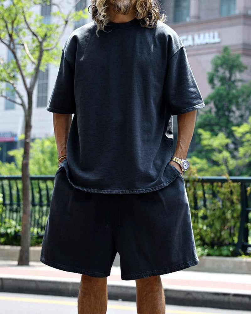 Casual Solid-Color Sleeveless Sports Sets