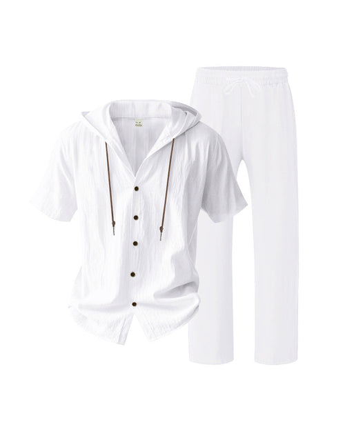 Men's Lightweight Hooded Two-Piece Set For Summer Casual Wear