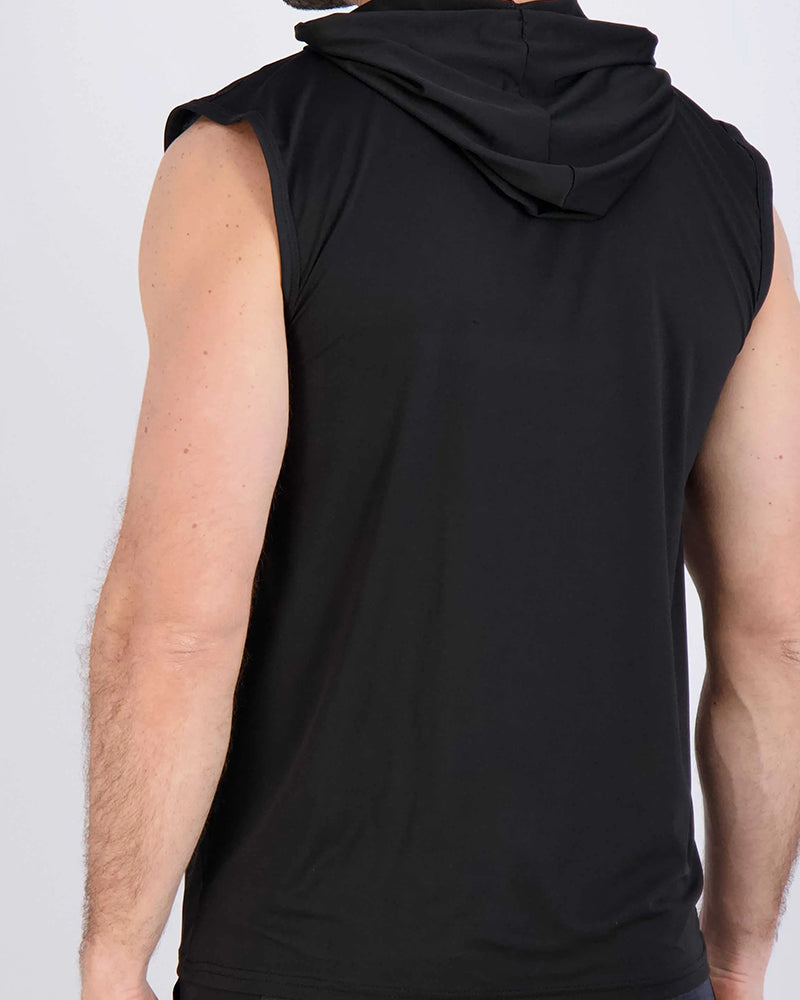 Sleeveless Hooded Sports Tank Top