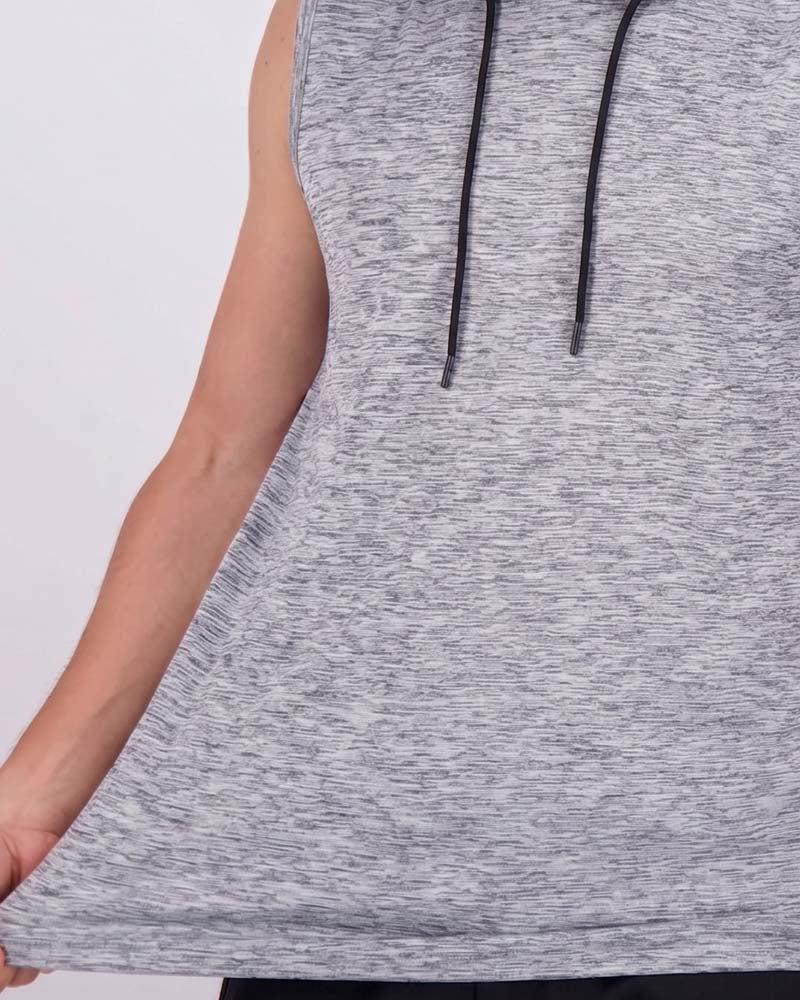 Sleeveless Hooded Sports Tank Top