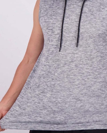 Sleeveless Hooded Sports Tank Top