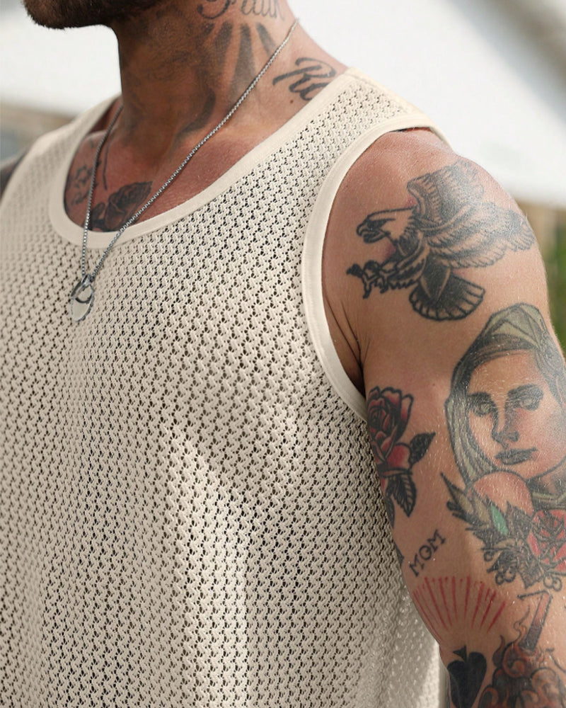 Mesh Hollow Out Tank Top
