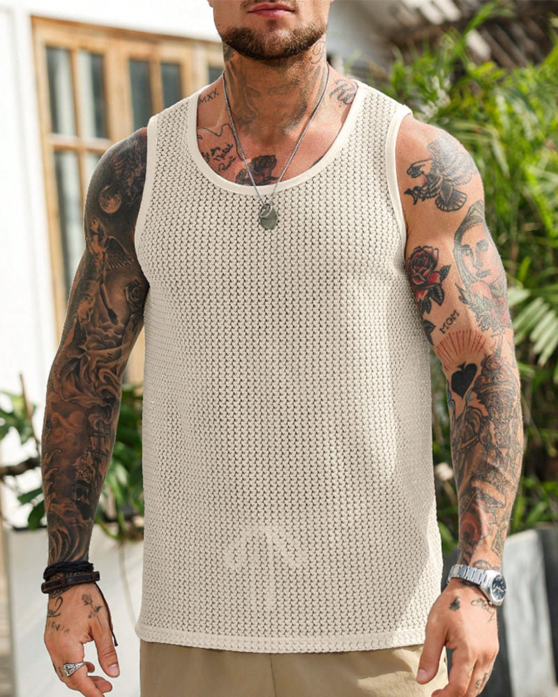 Mesh Hollow Out Tank Top