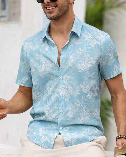 Men's Vacation Print Short Sleeve Shirt