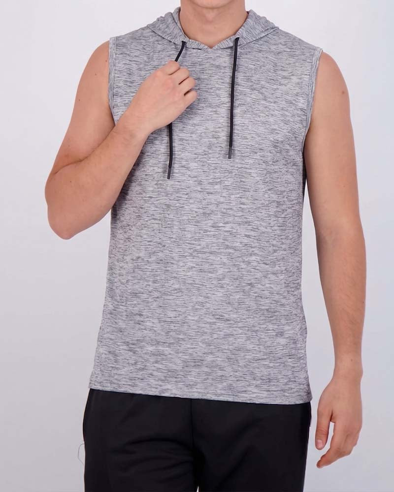 Sleeveless Hooded Sports Tank Top