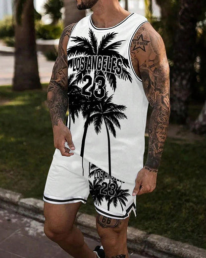 Sleeveless Tank Top Shorts Set