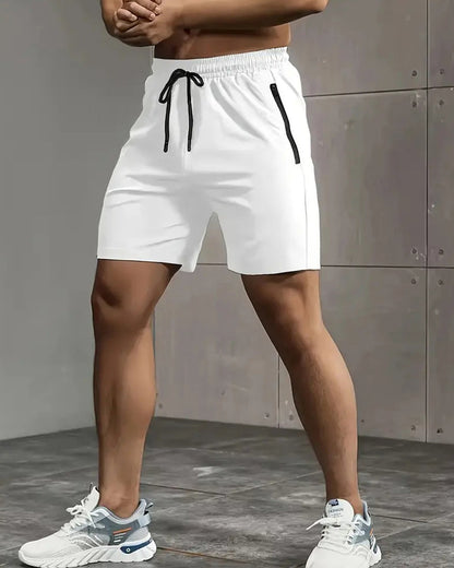 Men's Quick Dry Zipper Pocket Athletic Shorts