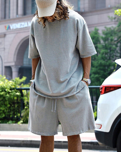 Casual Solid-Color Sleeveless Sports Sets