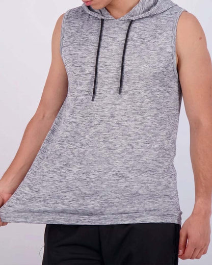 Sleeveless Hooded Sports Tank Top